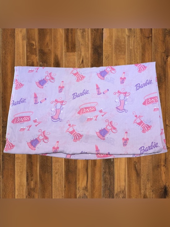 Barbie Other - Vintage Barbie Twin Flat Sheet Y2K Pink Fashion Makeup Bedroom Decor 2002